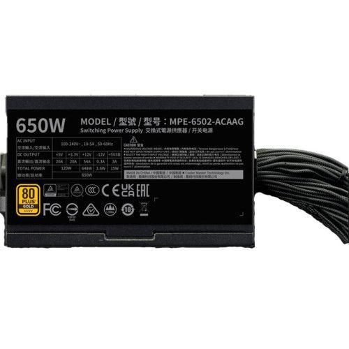 Fonte de Alimentação COOLER MASTER MWE Gold V3 650W (ATX - 650 W - 80 PLUS Gold - Preto), miniatura 3