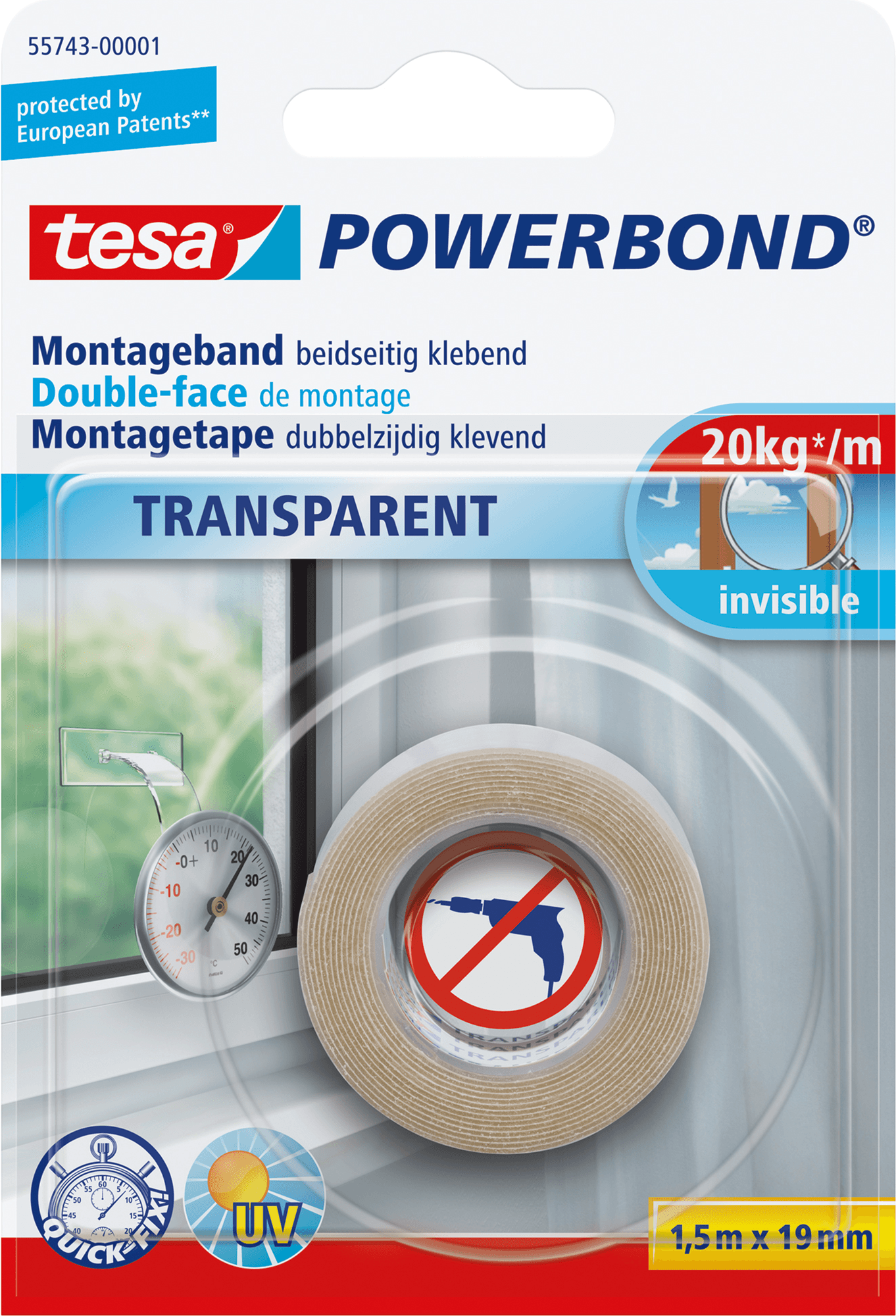 Fita de Montagem TESA Powerbond (Transparente)