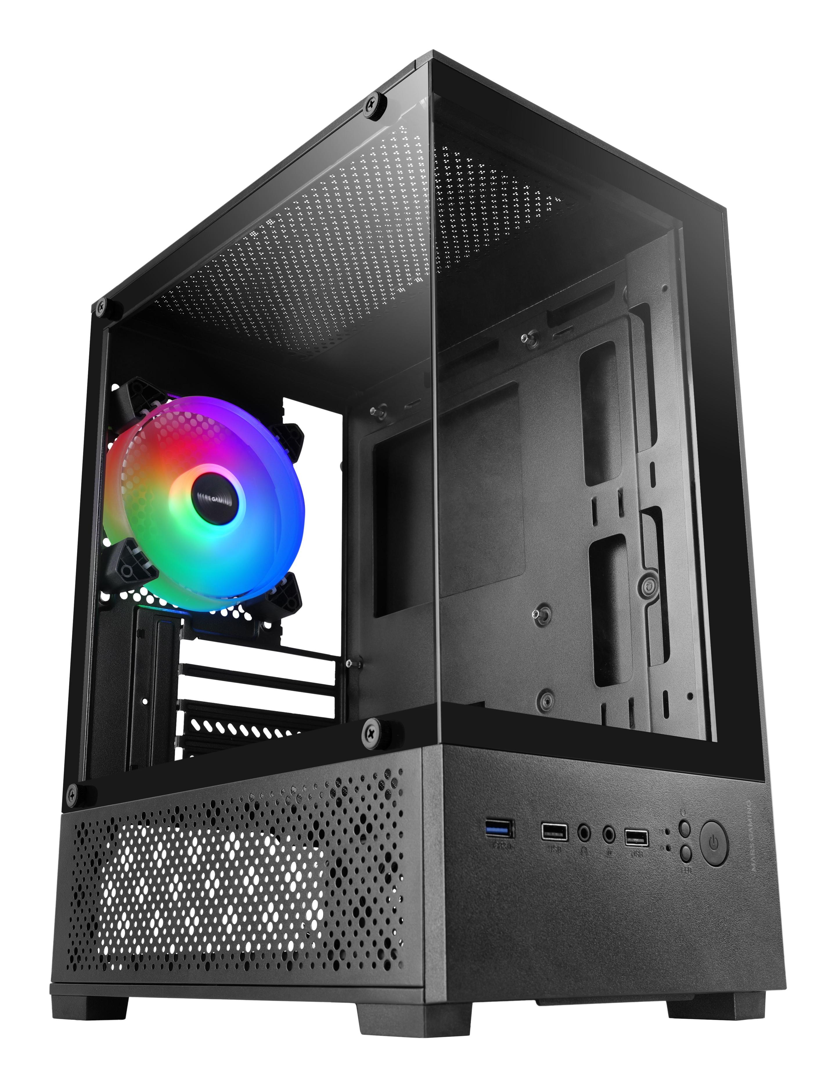Caixa PC Mini Torre MARS GAMING MC-SE2 (micro ATX, Mini-ITX - Mini Torre - 16 cm - Preto) — miniatura 3