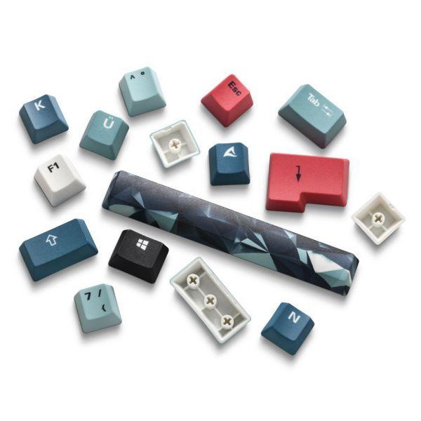 Teclado SHARKOON SKILLER SGK50 S3 Design Bundle D1 (DE - Gateron hot-swap - 75% - Cinzento-Verde/Vermelho) — miniatura 5