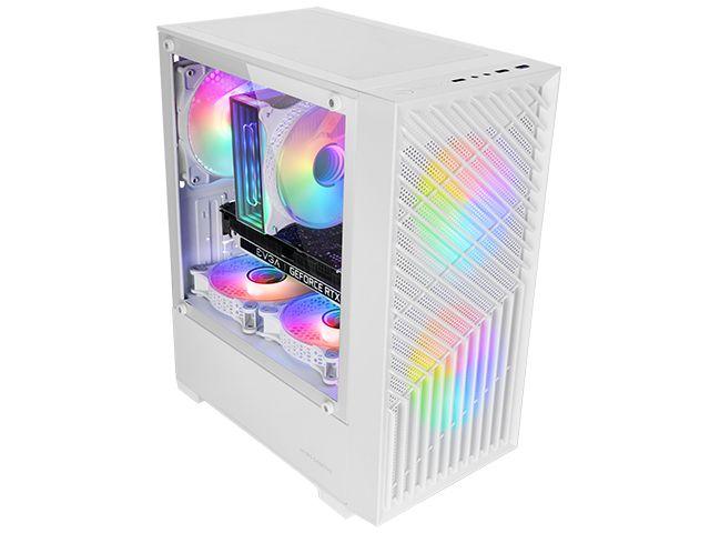 Caixa de Computador MARS GAMING MCVORTEXW (Micro ATX, Mini-ITX - Mini Tower - Rede, SGCC, vidro temperado - Branco) — miniatura 2