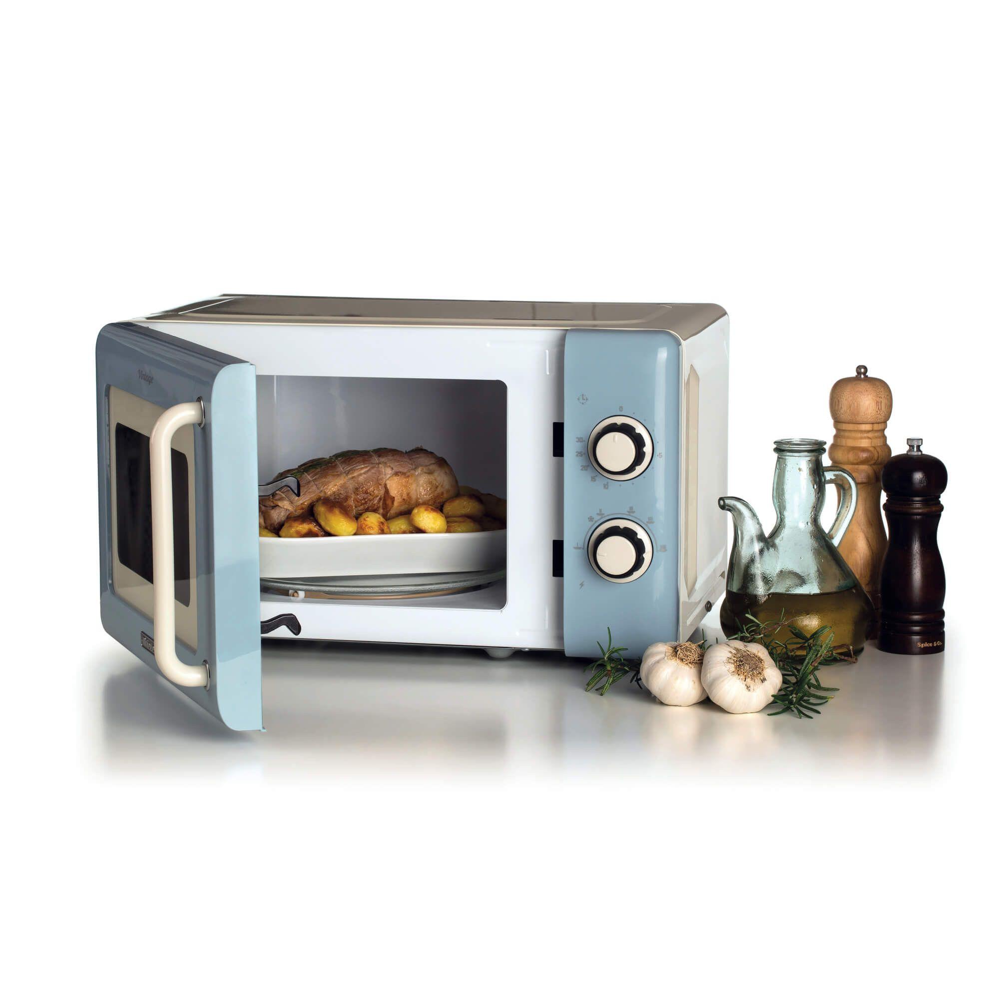 Micro-ondas Independente ARIETE Vintage Line 3960/05 (800 W - 20 l - Rotativo - Azul Claro) — miniatura 4