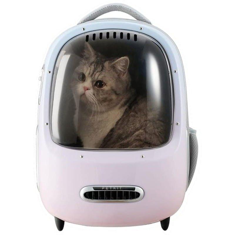 Mochila Transportadora para Gatos PETKIT Breezy2 (ABS, PC, tecido - Rosa e Azul)