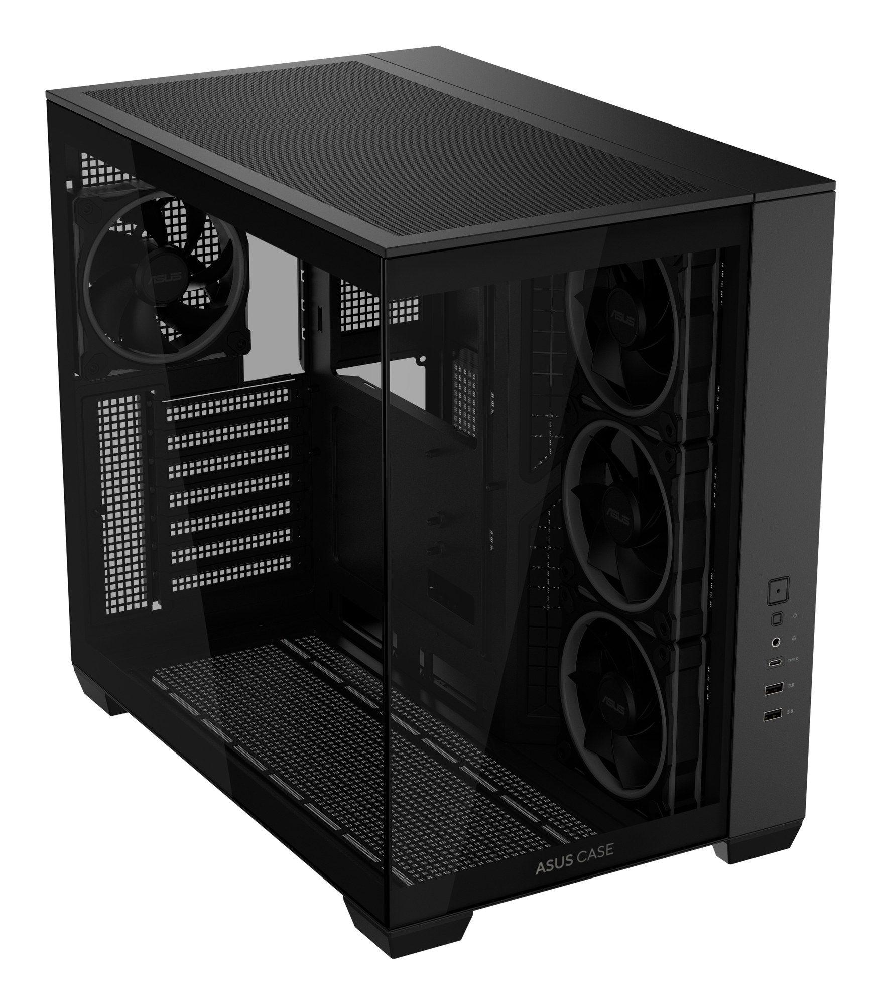 Caixa de PC ASUS A32PLUSTGARGBBLACK (ATX, Micro ATX, Mini-ITX - Midi Tower - Metal - Preto) — miniatura 3