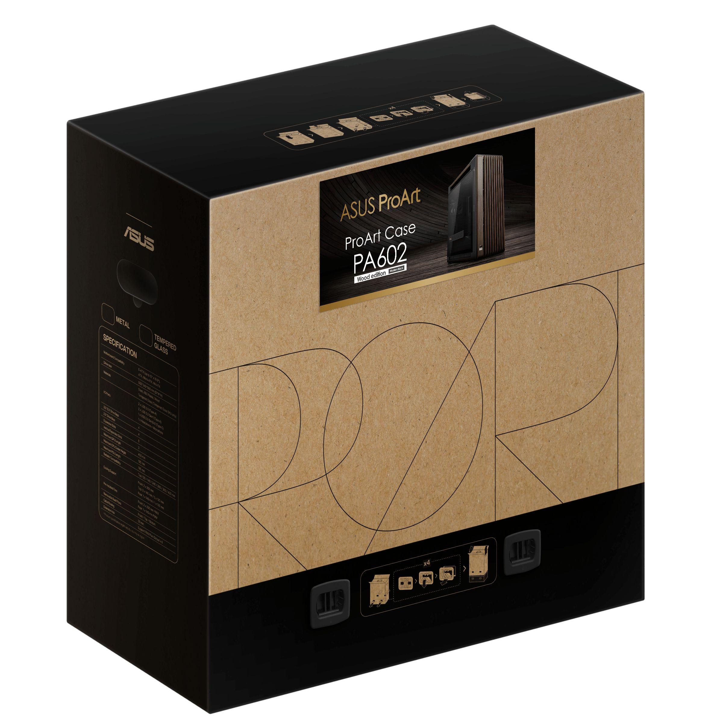 Caixa de Computador ASUS ProArt PA602 Walnut Wood TG Modern (Midi Tower - Metal, Madeira - 18,5 cm - Preto/Madeira) — miniatura 16