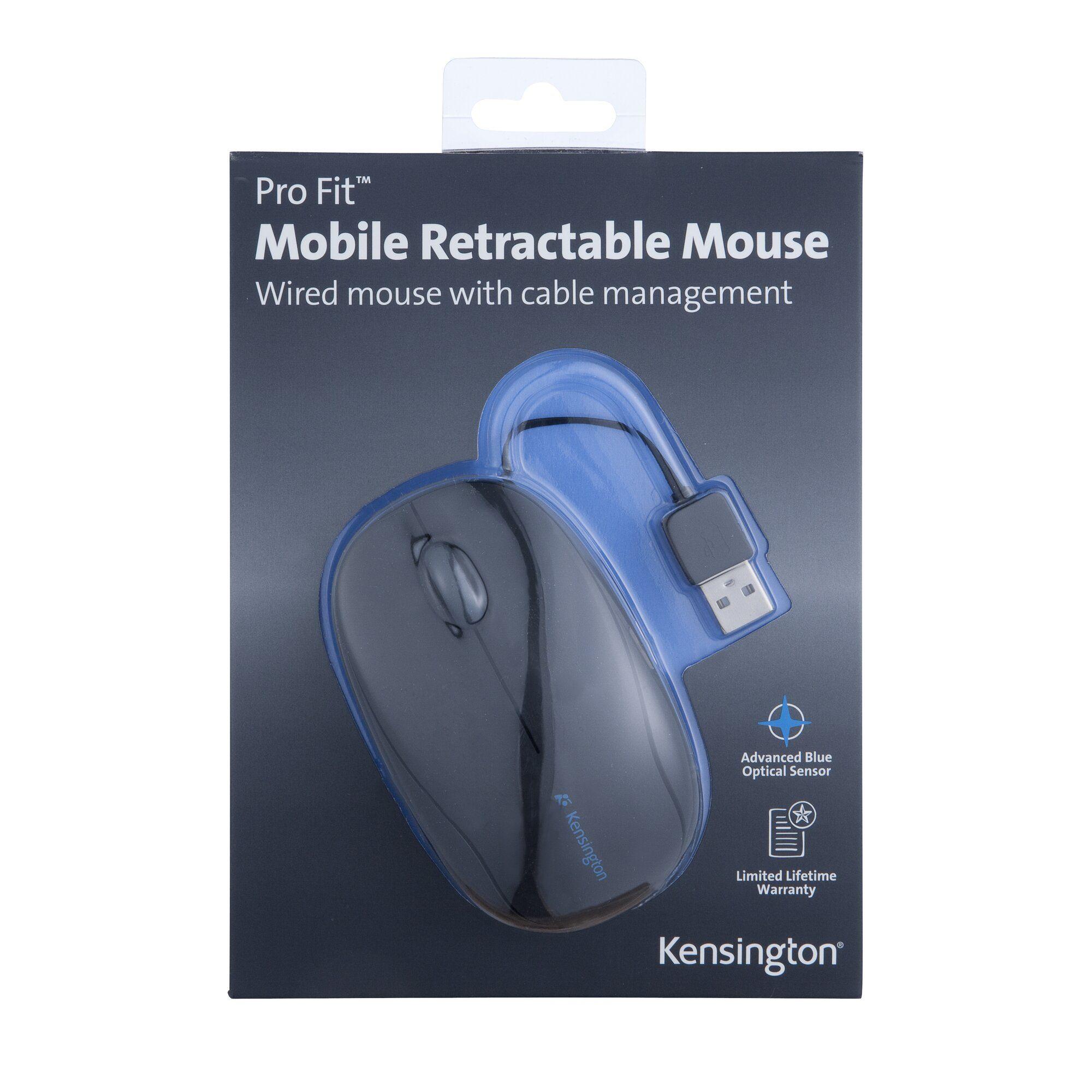 Rato KENSINGTON Pro Fit Retractable Mobile K72339EU (Ambidestro - 1000 DPI - Ótico - Preto) — miniatura 2