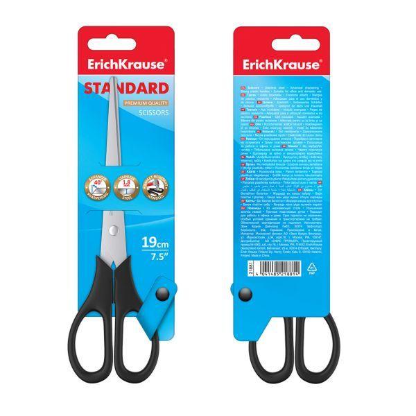 Tesoura ERICHKRAUSE Standard 19 cm (Aço inoxidável - Preto) — miniatura 3