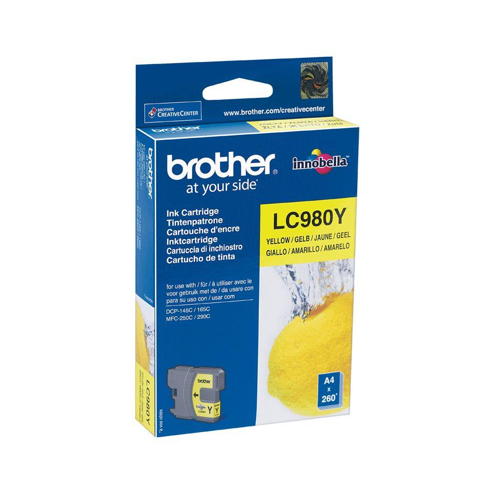 Tinteiro BROTHER LC980Y (260 páginas - Amarelo), miniatura 2