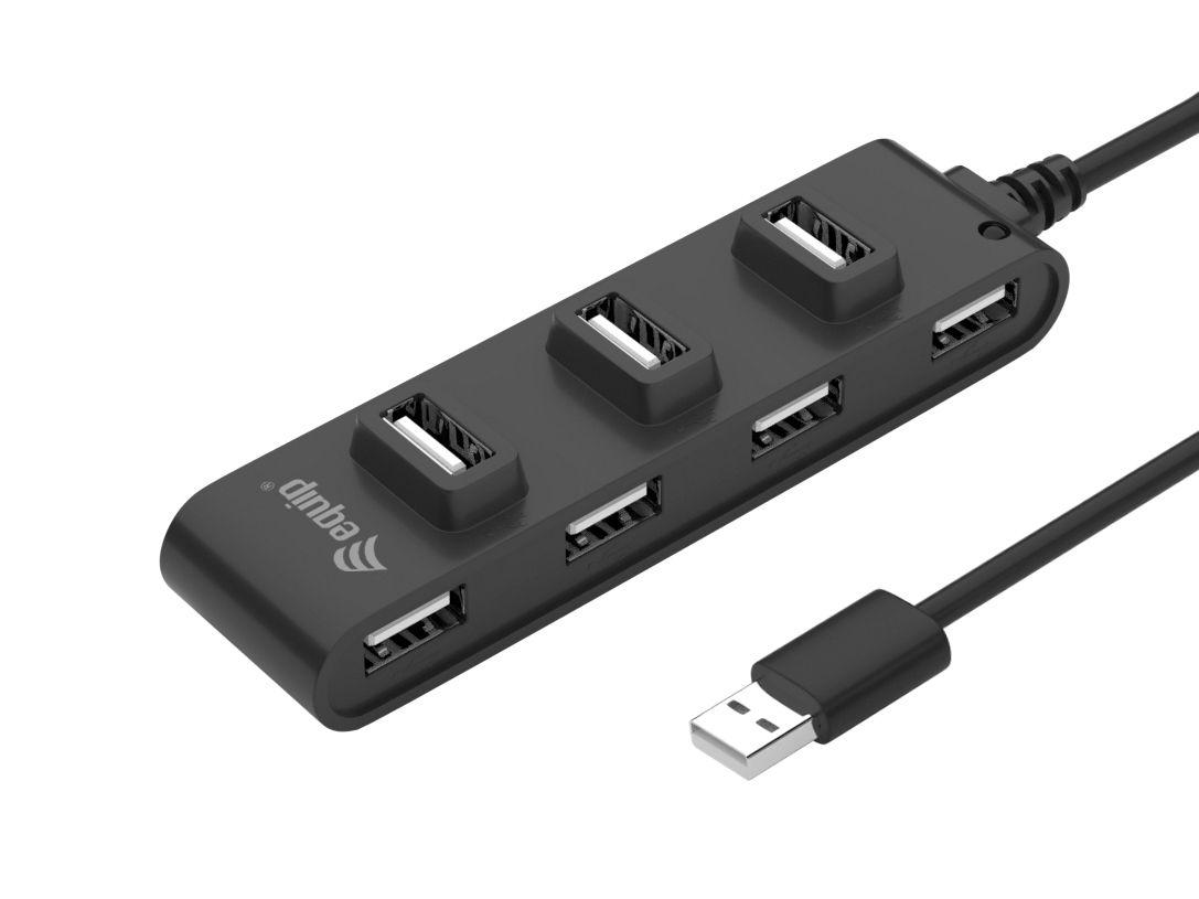 Hub USB EQUIP 128957 (Preto)