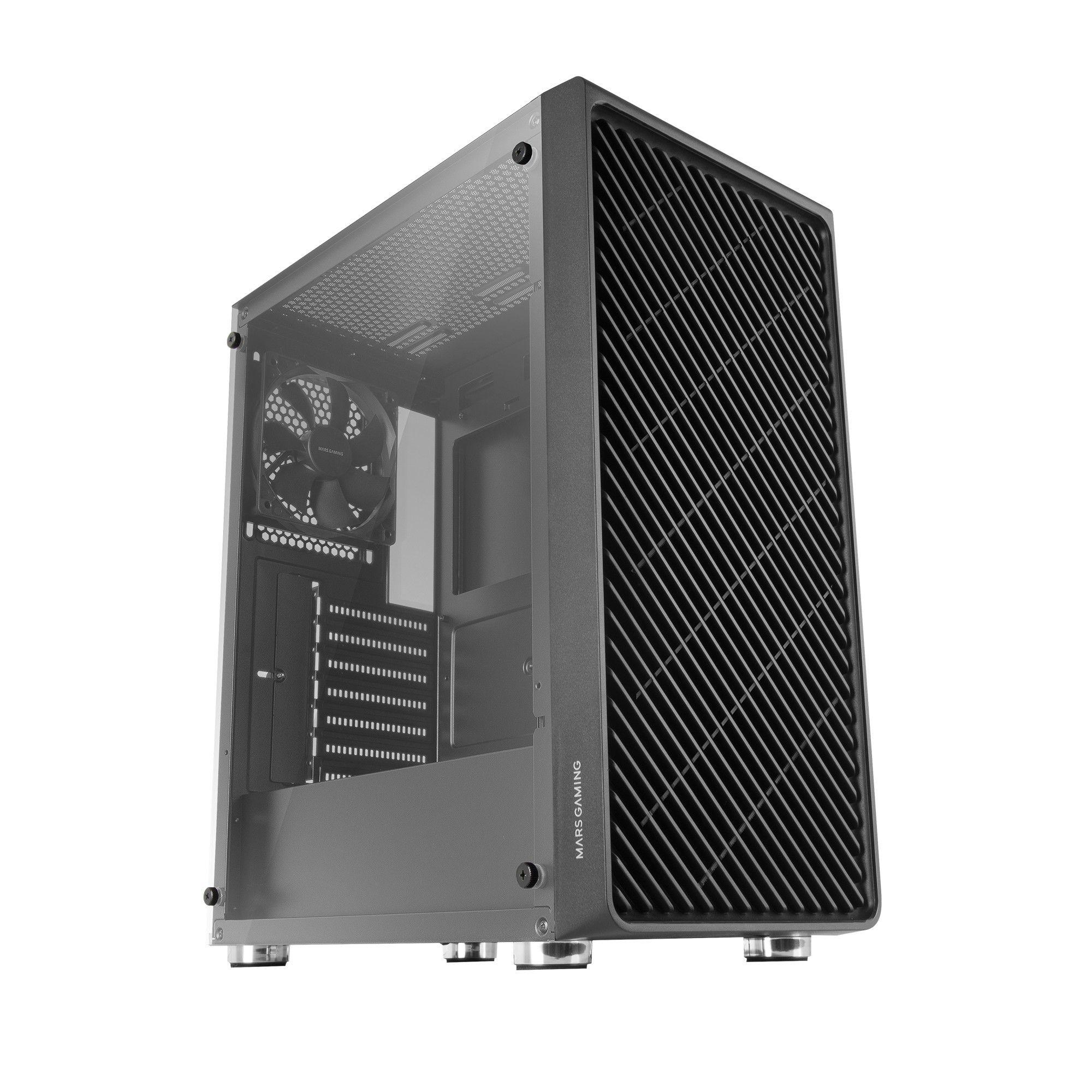 Caixa PC MARS GAMING MC-3000 (ATX, micro ATX, Mini-ITX - 2.5" - 17,7 cm - Preto)