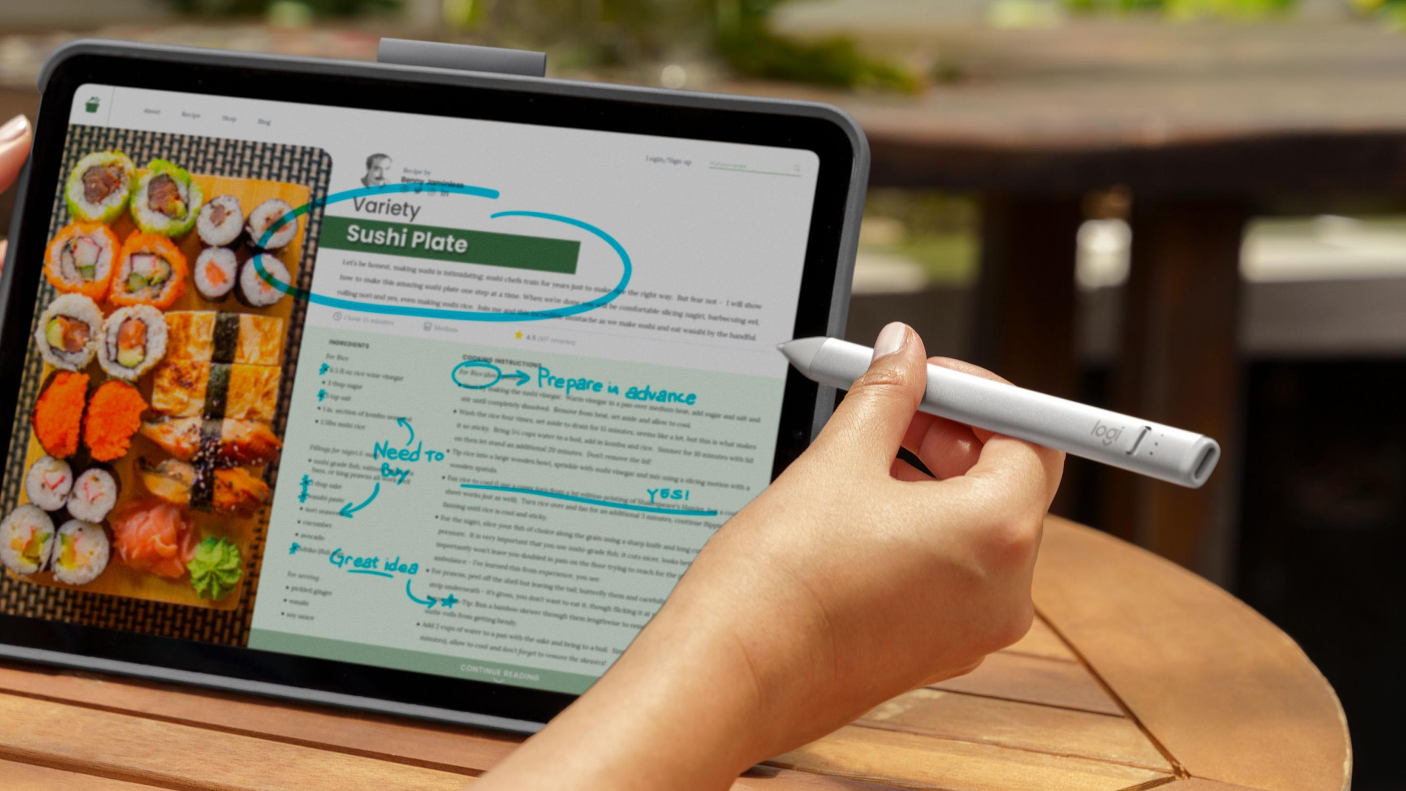 Caneta Digital LOGITECH Crayon USB-C (Sem fios - Apple - Prateado) — miniatura 9