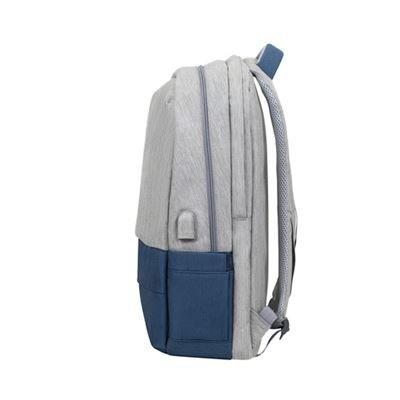 Mochila para Portátil Antirroubo RIVACASE 7567 (17,3" - 17,3 polegadas - Cinzento/Azul-escuro) — miniatura 4