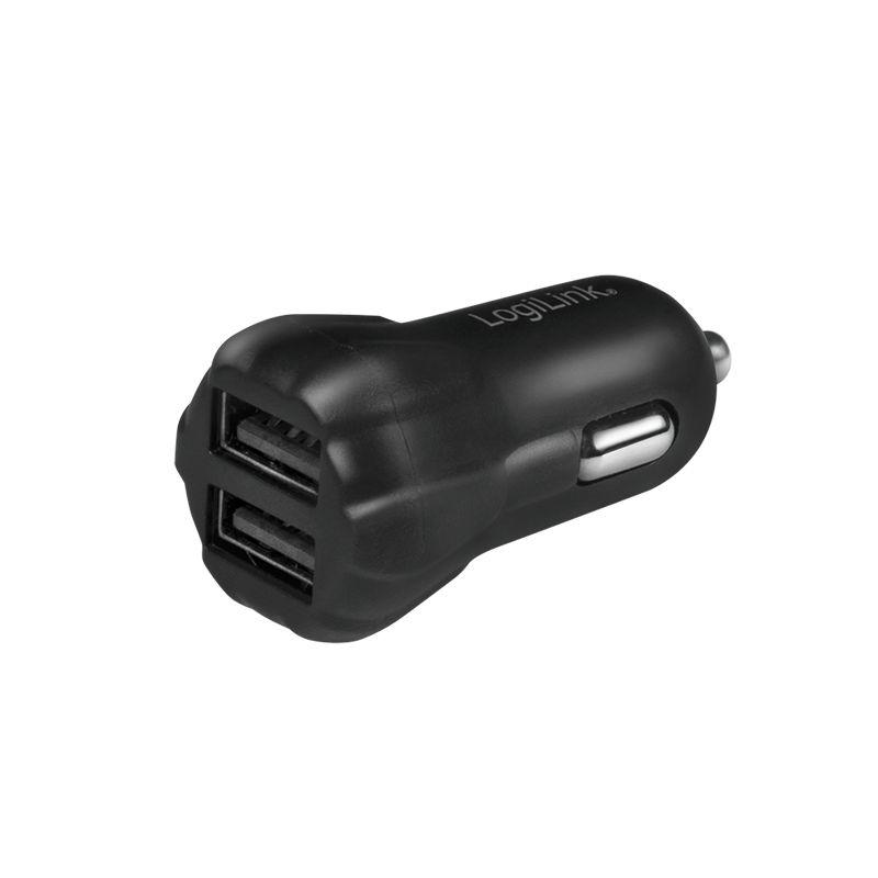 Carregador de Isqueiro USB com Suporte para Telemóvel LOGILINK PA0203 (10 W - Preto), miniatura 2
