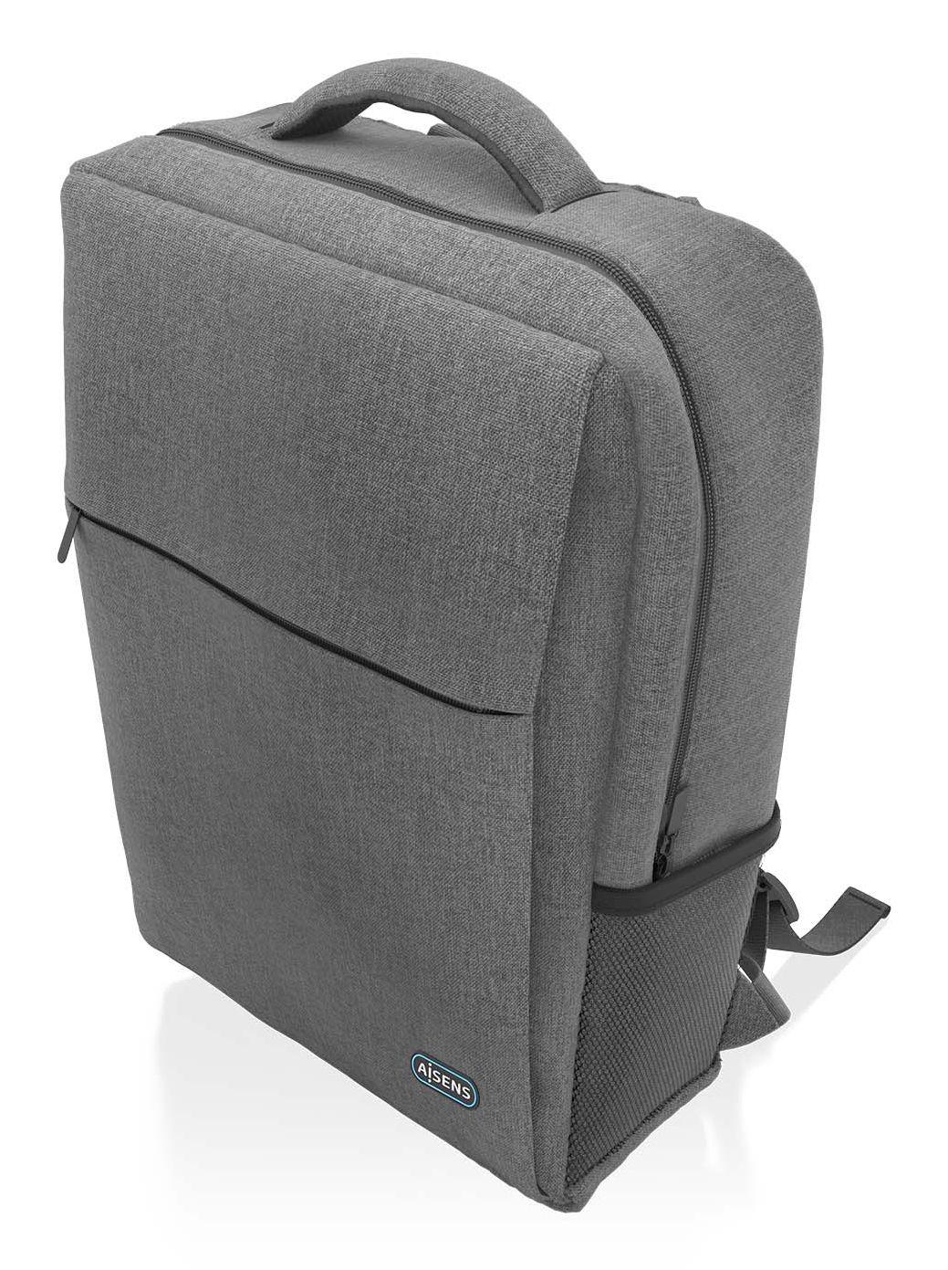 Mochila para Portátil AISENS ASBG-BP081-GR (Poliéster - 43,2 cm - Altura 44 cm - Cinzento), miniatura 2