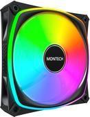 Conjunto de Ventoinhas para Caixa de PC MONTECH AX120 PRO 3 em 1 (ARGB multicolor - Preto)