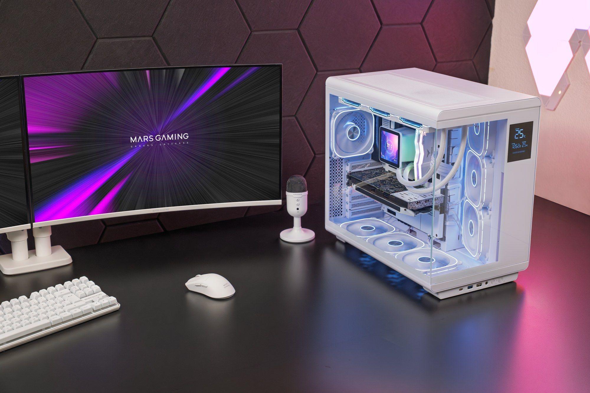 Caixa PC MARS GAMING MC-REVPRO (Midi Tower - Ecrã LCD 4,3" - Branco), miniatura 13