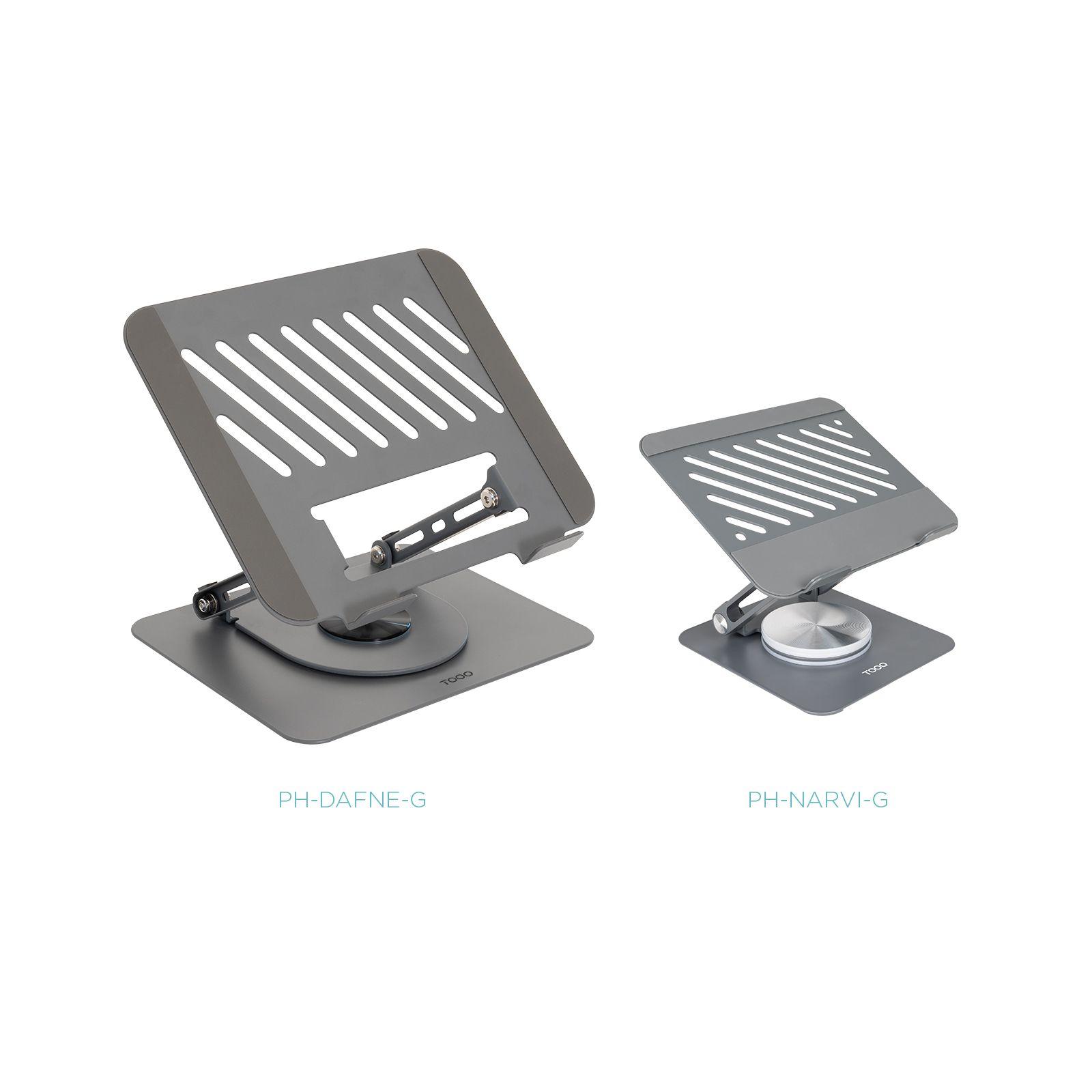 Suporte de Mesa para Portátil TOOQ PH-DAFNE-G (11-17" - Cinzento), miniatura 9