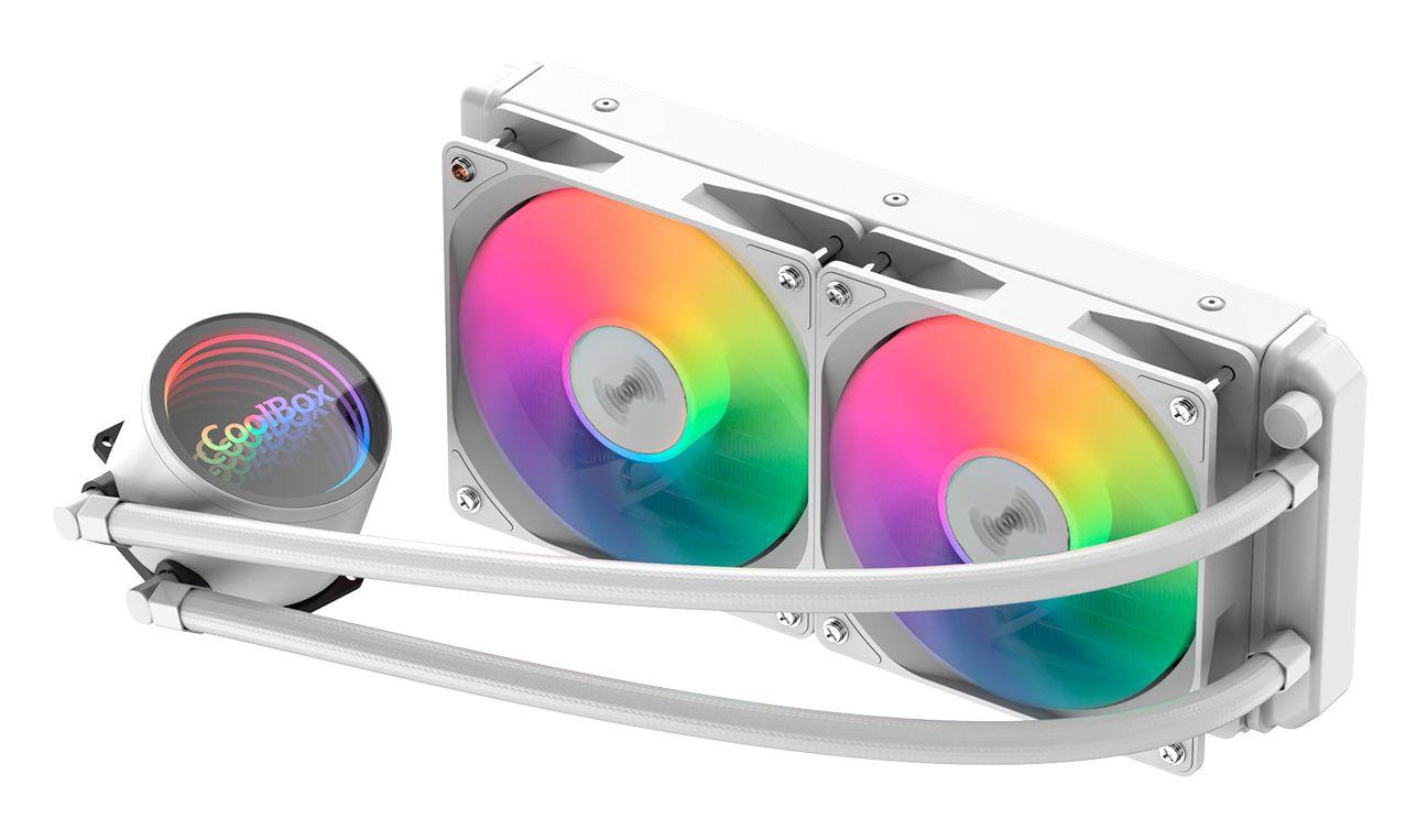 Kit de Refrigeração Líquida para CPU COOLBOX Infinite Liquid 240 ARGB (120 mm - 1800 RPM - Multi - Branco)