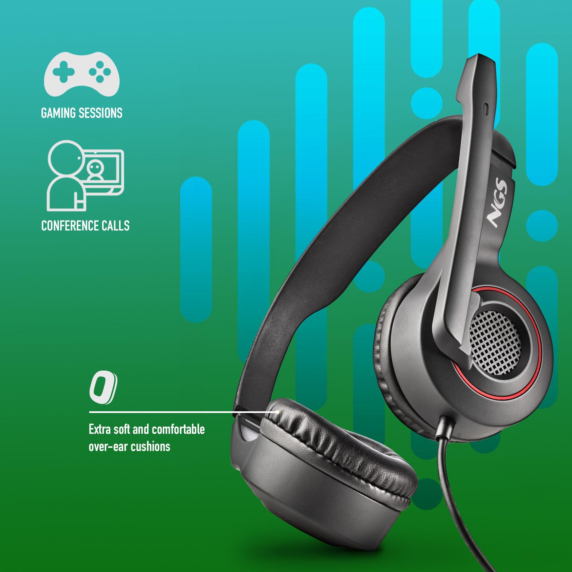 Headset NGS MSX10 PRO (Binaural - Com fios - Supra-aural - Preto) — miniatura 5