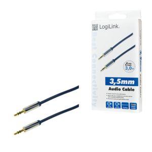 Cabo Jack 3,5 mm LOGILINK CA10300 (Macho-Macho - 3 m - Azul) — miniatura 3