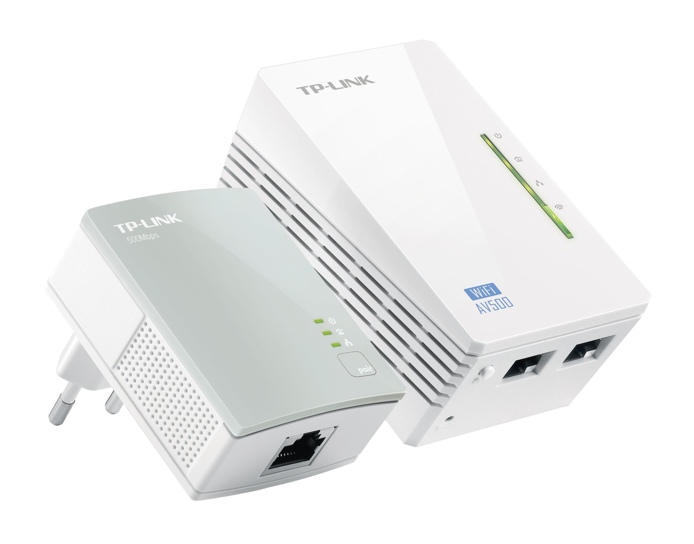 Kit Adaptadores Powerline TP-LINK TL-WPA4220 KIT (Wi-Fi 4 - 300 Mbit/s - Fast Ethernet - Branco)