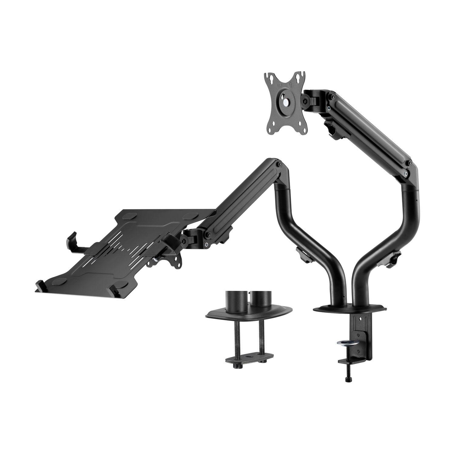 Suporte de Secretária para Portátil e Monitor/TV AISENS DTL32TSR-195 (17-32" - VESA 100x100 - Preto)