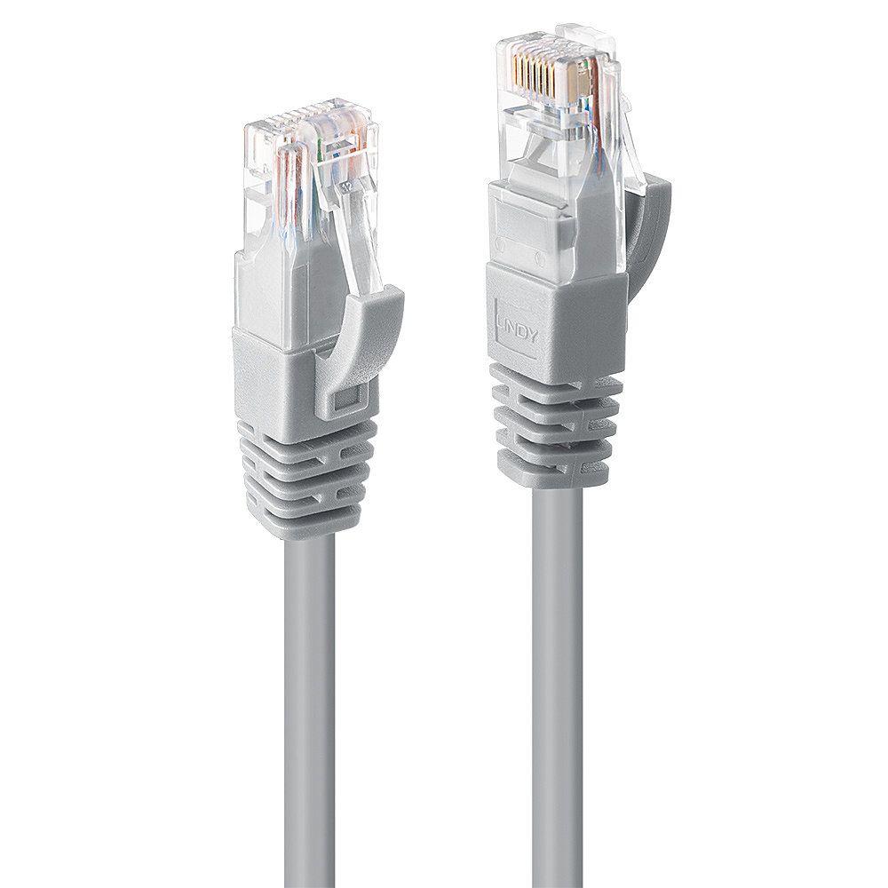 Cabo de Rede LINDY 48003 (2 m - Cat6 - RJ-45 - Cinzento)
