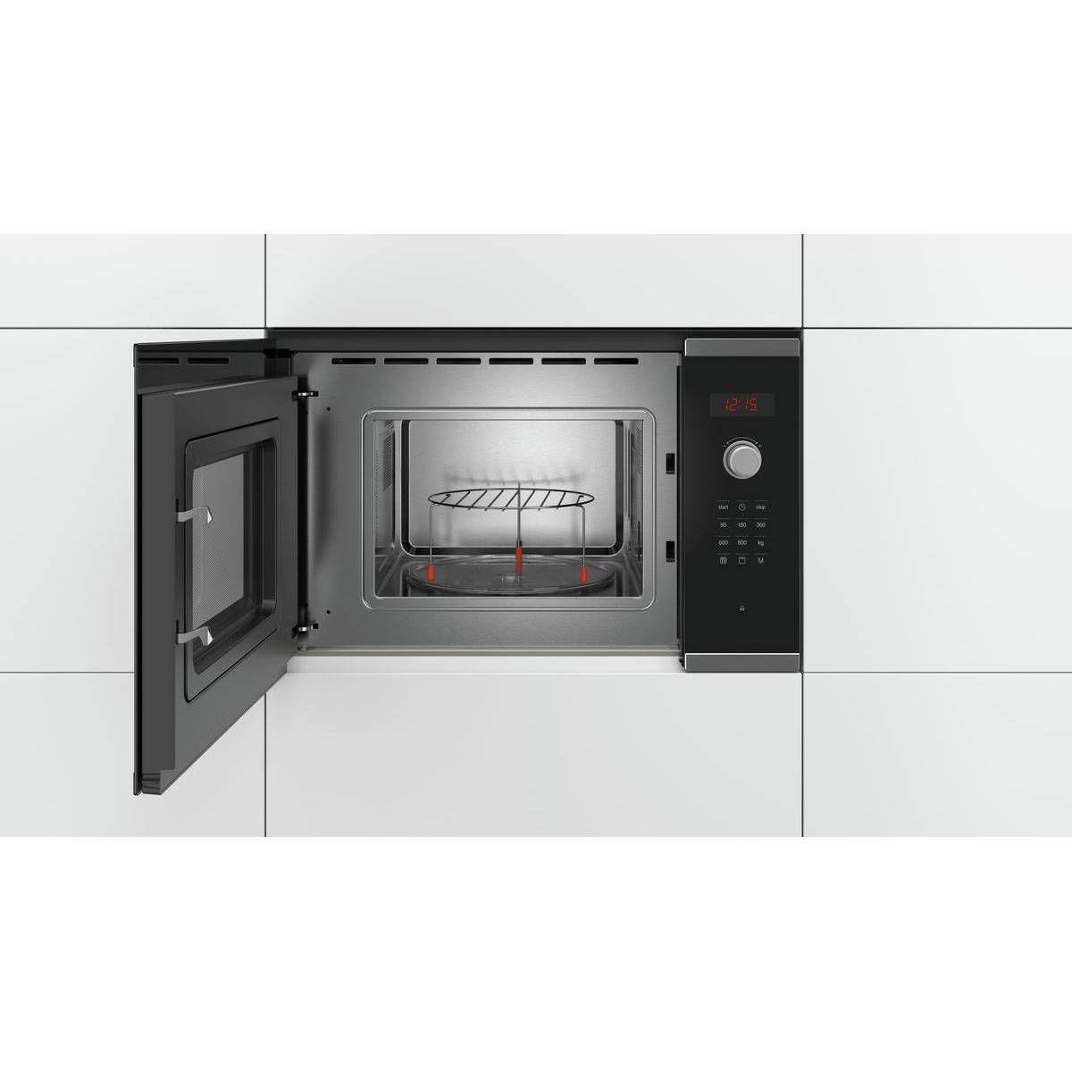 Micro-ondas de Encastre BOSCH BEL523MS0 (800 W - 1000 W - 20 L - Preto e Inox), miniatura 3