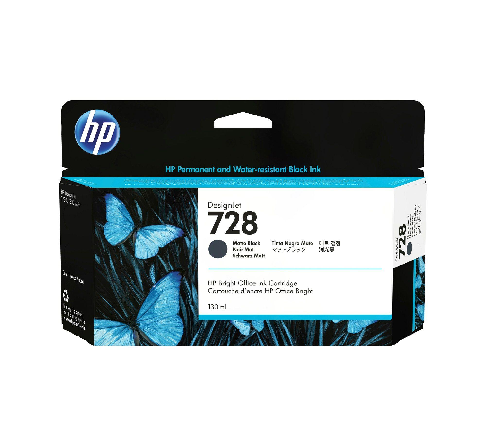 Tinteiro HP 728 (Preto Mate)