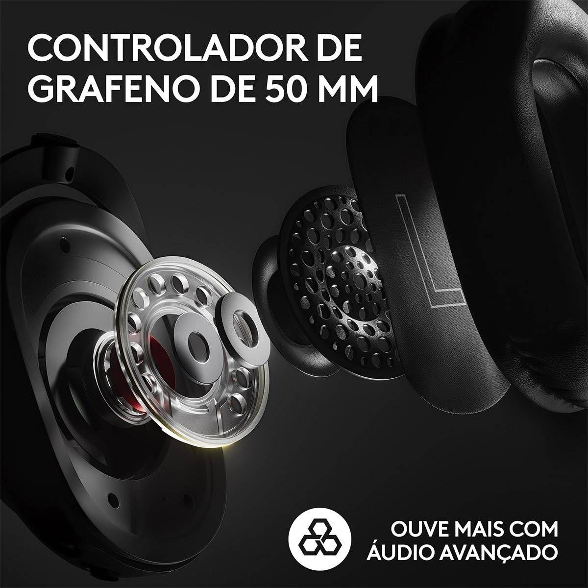 Headset Gaming LOGITECH PRO X 2 LIGHTSPEED (Binaural - Com fios e sem fios - Circum-aural - Preto) — miniatura 3