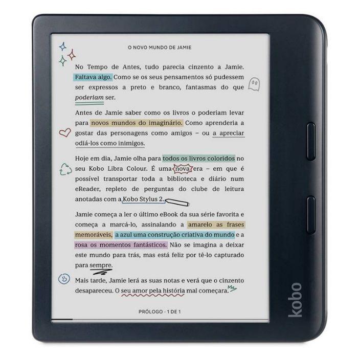 Leitor de E-books KOBO Libra Colour (7" - 1264 x 1680 pixels - E Ink Kaleido - Preto) — miniatura 2