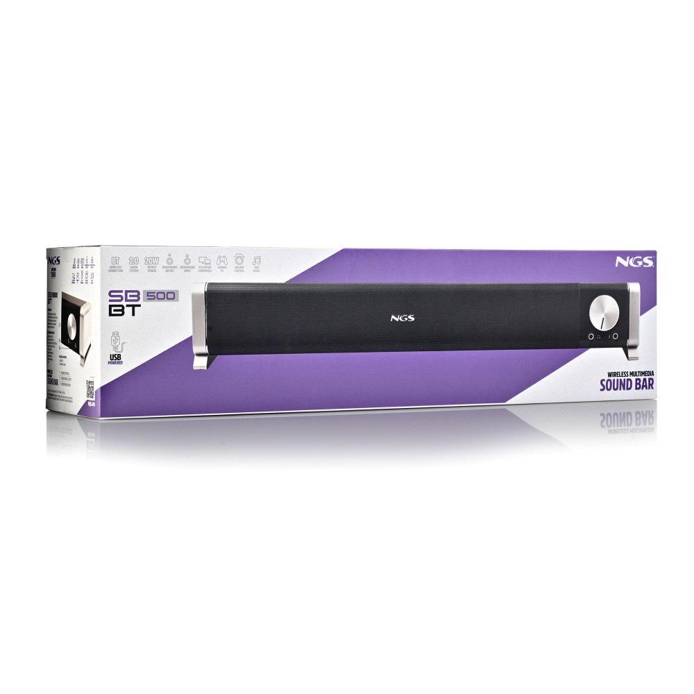 Barra de Som NGS SB500-BT (Com fios e sem fios - 20 W - 2.0 canais - Preto), miniatura 11