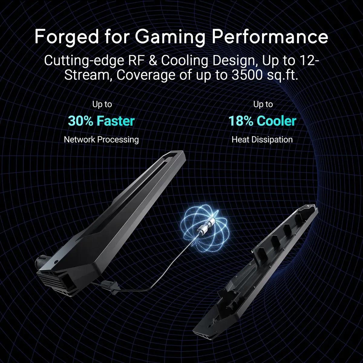 Router Gaming ASUS ROG Rapture GT-BE19000 (Wi-Fi 7 - 19000 Mbit/s - Multi-Gigabit Ethernet - Preto e Vermelho) — miniatura 4