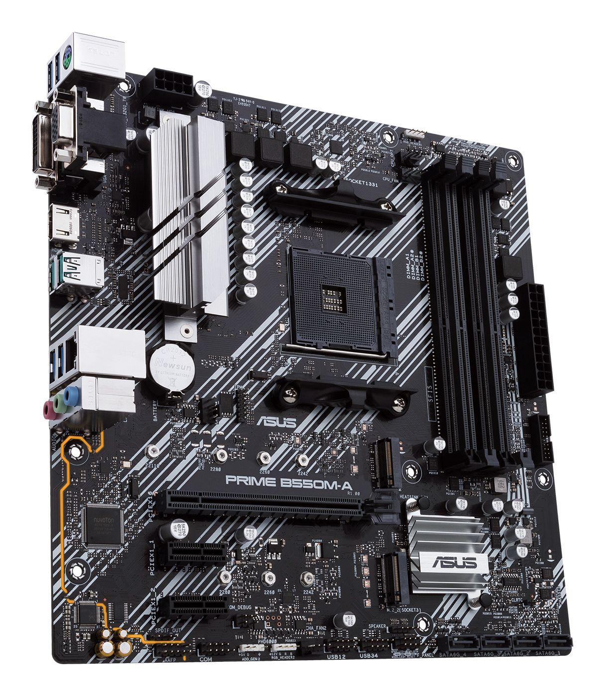 Motherboard ASUS Prime B550M-A/CSM (AM4 - AMD Ryzen 3000 Series - micro ATX - Preto e Prateado) — miniatura 5