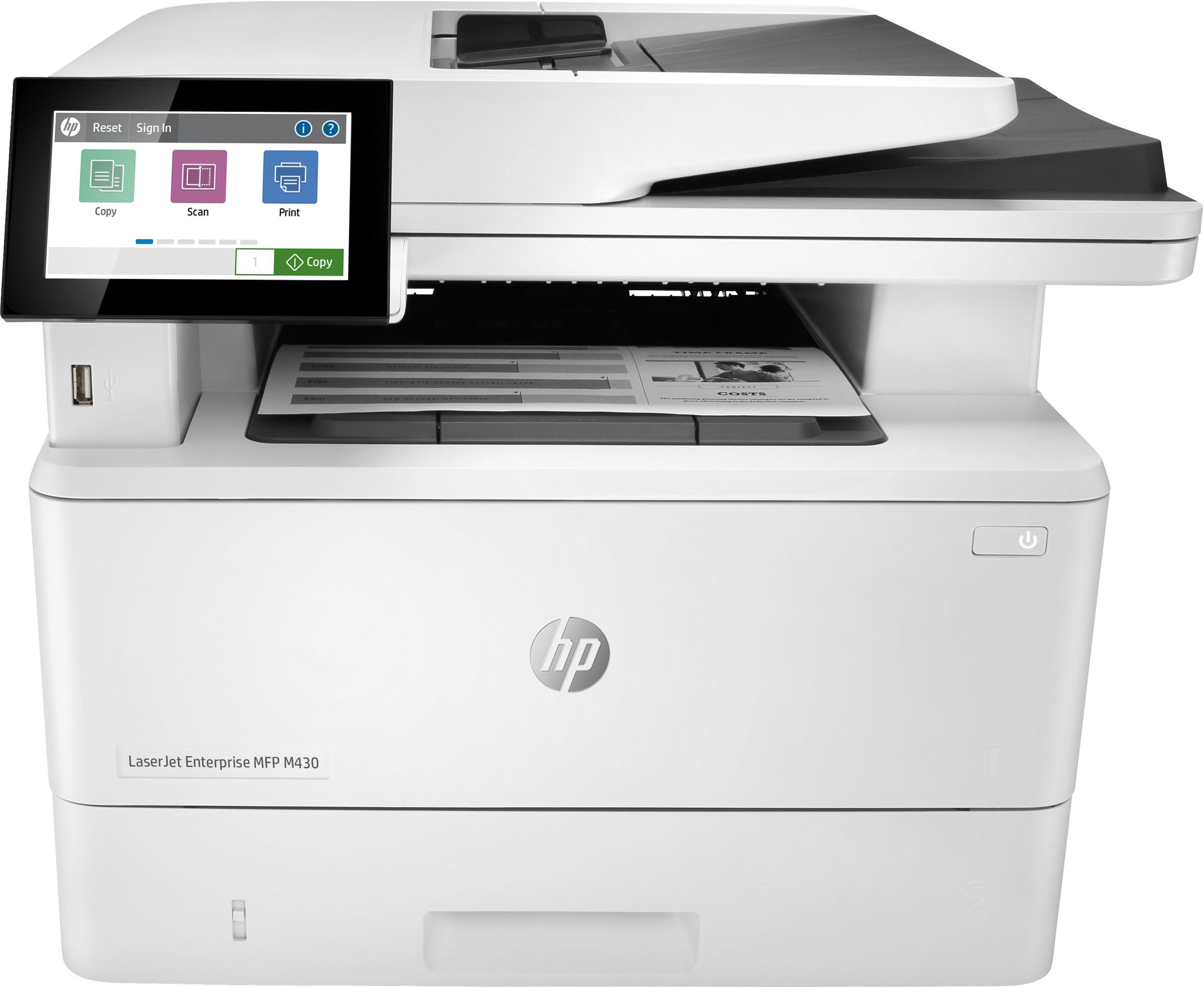 Impressora Multifunções Laser Monocromática HP LaserJet Enterprise M430f (A4 - Impressão a preto e branco - 350 folhas - Branco)