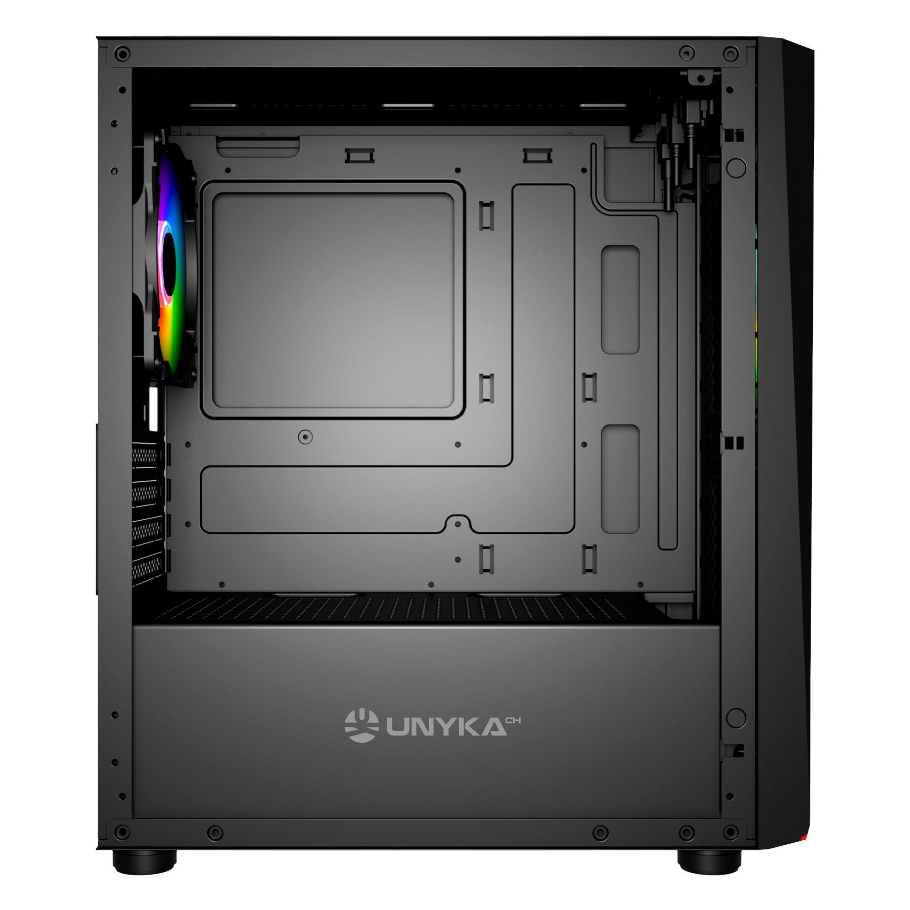 Caixa Micro-ATX UNYKACH Mini Glayze (micro ATX, Mini-ITX - Mini Torre - Micro-ATX, Mini-ITX - Preto), miniatura 3