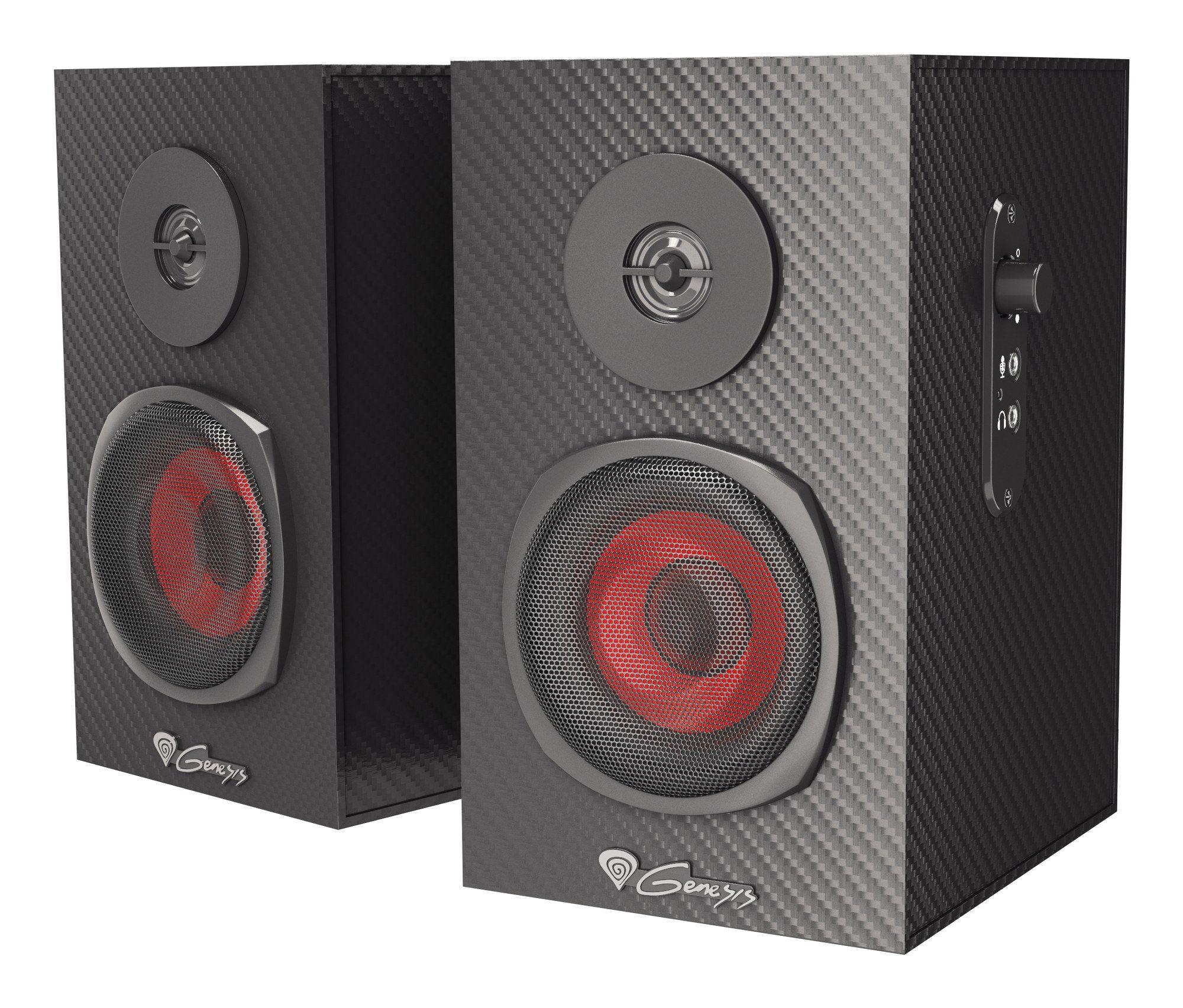Colunas GENESIS Helium 200 (Com fios - 20 W - 2.0 canais - Preto/Vermelho), miniatura 2