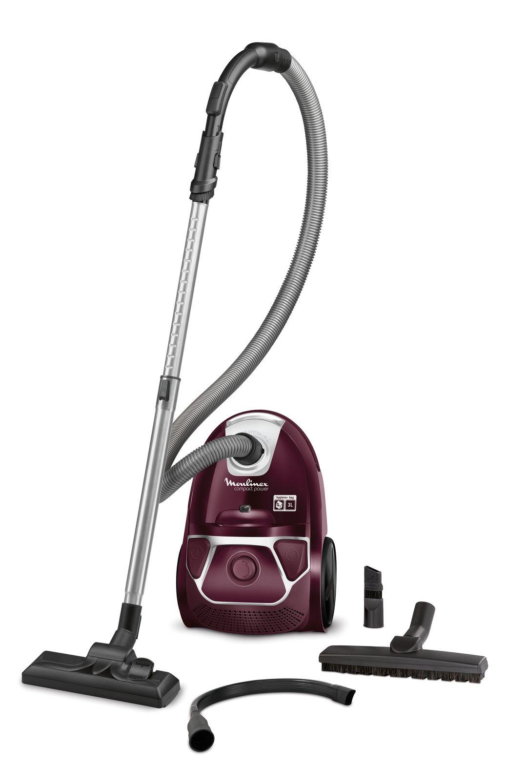 Aspirador com Saco ROWENTA Compact Power RO3969EA (Altura 23,3 cm - 3 l - Tapete, Piso duro - Violeta)