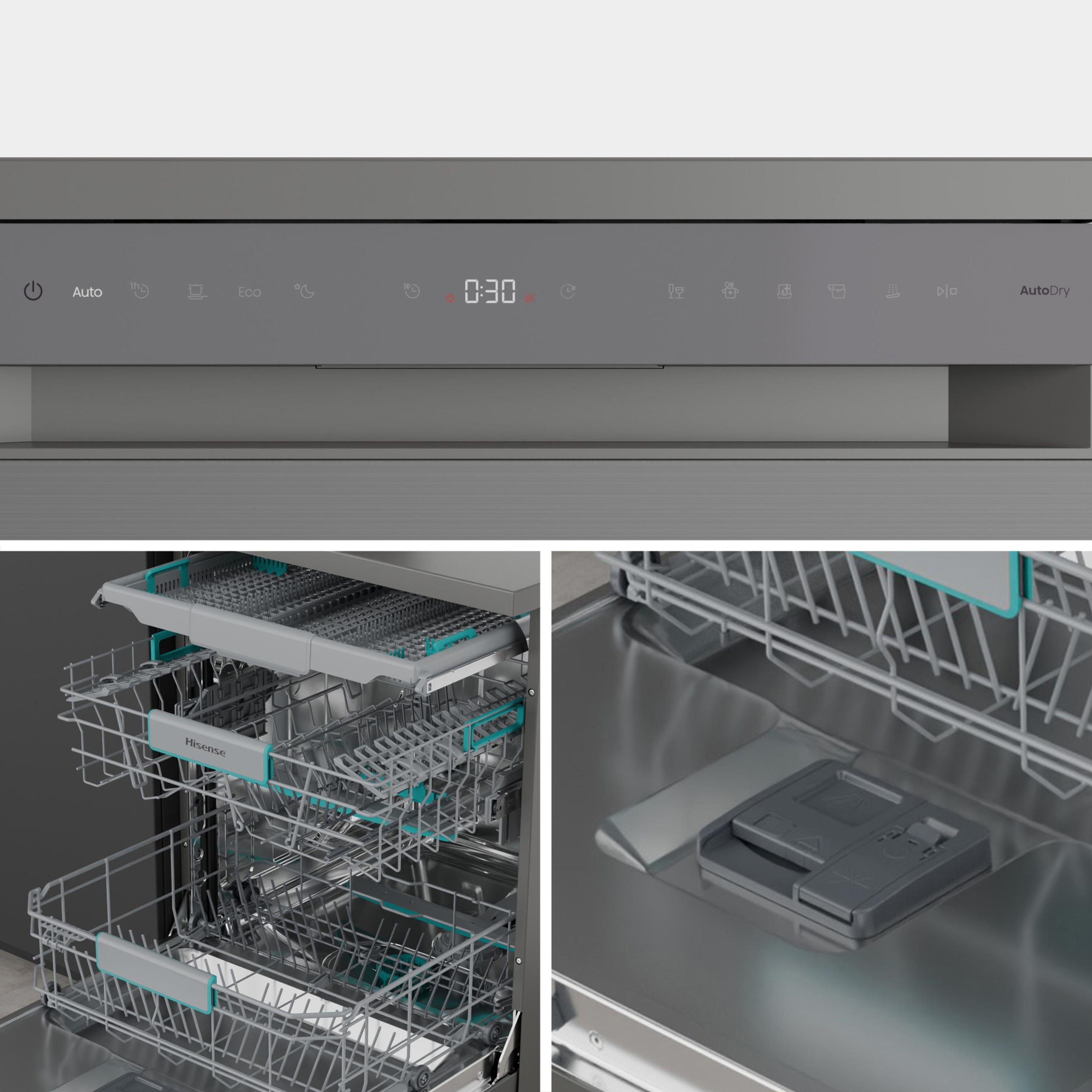 Máquina de Lavar Loiça Independente HISENSE HS663A90XUK (Largura 60 cm - 16 talheres - B - Inox), miniatura 2