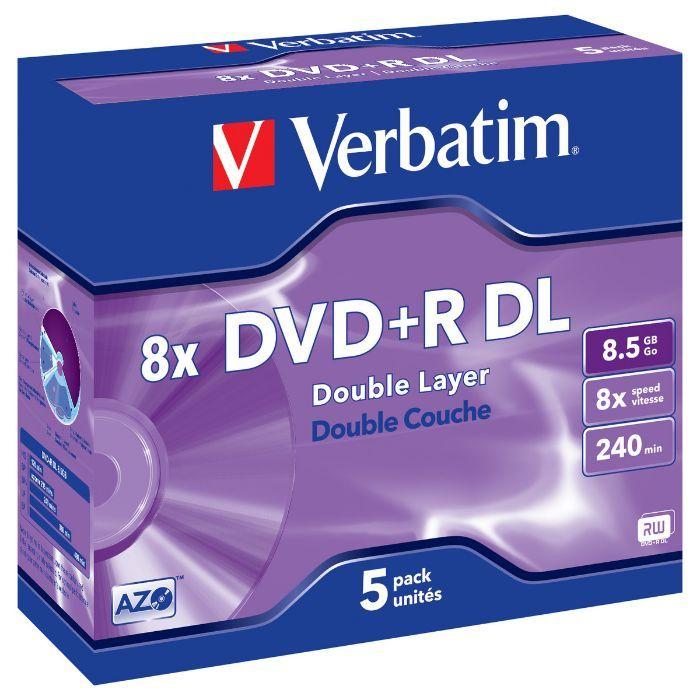 Discos DVD+R DL VERBATIM 43541 (Prateado mate) — miniatura 2