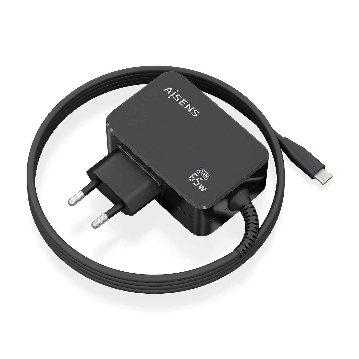 Carregador de Parede AISENS ASCH-1PD65WL033-BK (USB Type-C - Universal - Preto)