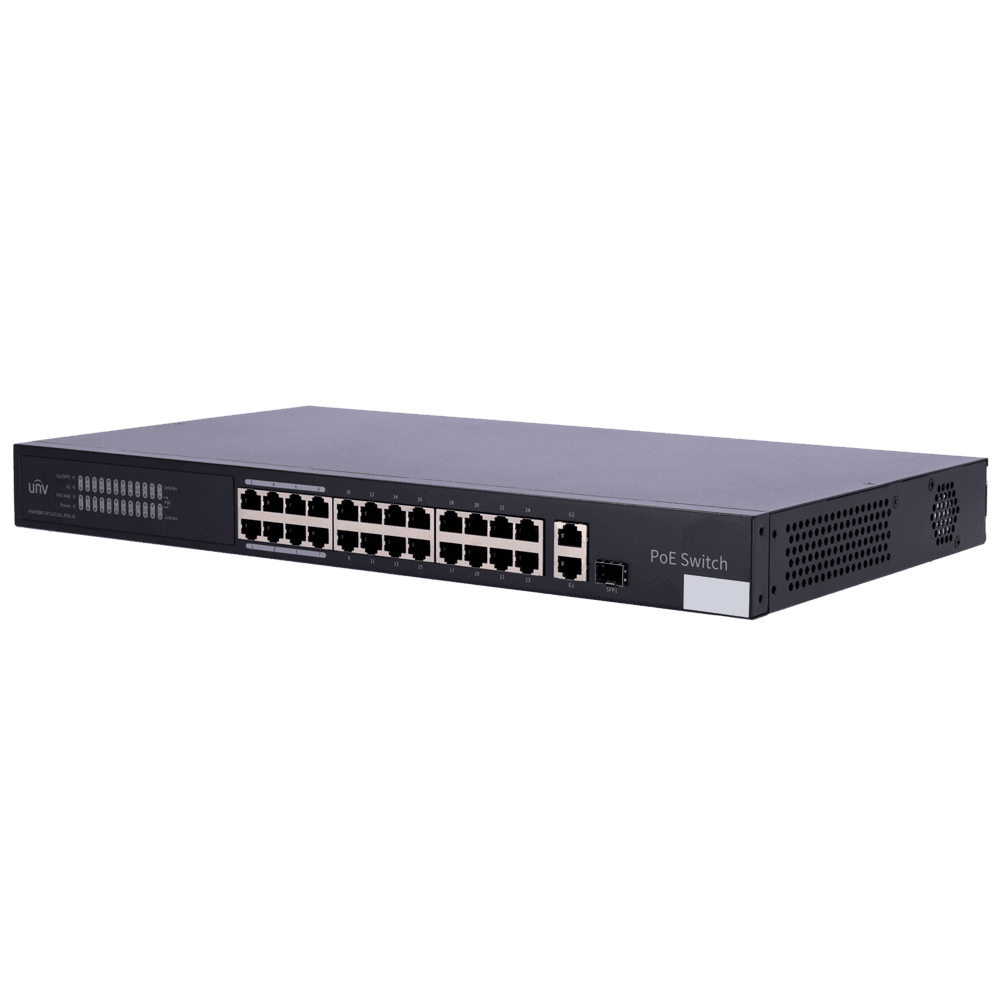 Switch de Rede Gerível UNIVIEW NSW3000-24T1GT1GC-POE-IN (24 x 10/100 Mbps - Switch gerível L2 - Rack)