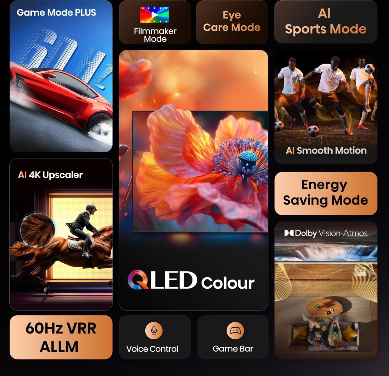 Smart TV HISENSE 75E77Q (75" - QLED - 4K Ultra HD - Preto), miniatura 4