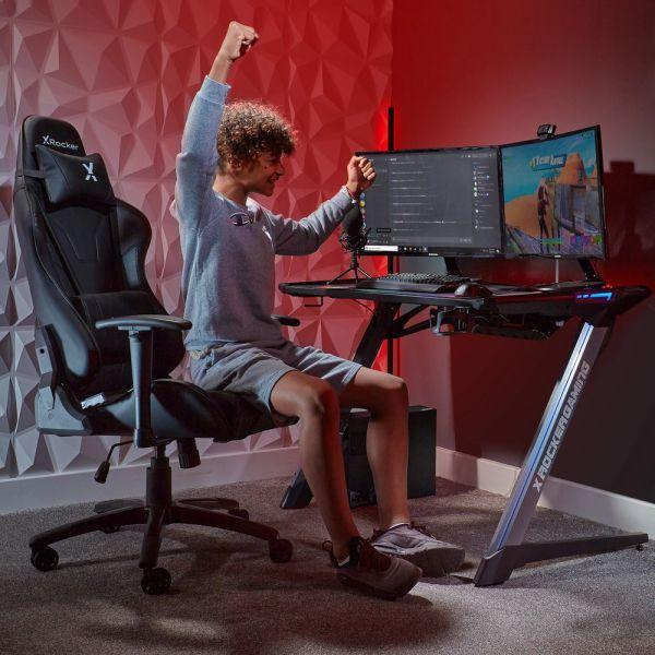 Cadeira Gaming X-ROCKER Agility Sport Esport (Preto), miniatura 3