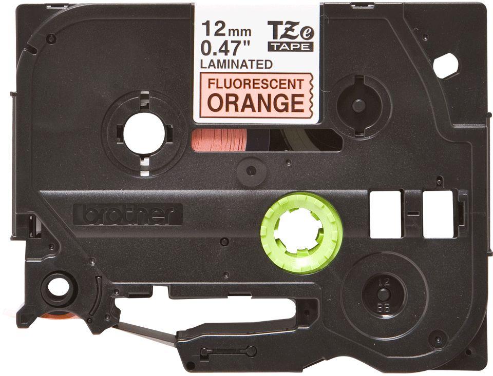 Fita Laminada de Impressão BROTHER TZe-B31 (Preto sobre Laranja Fluorescente), miniatura 3