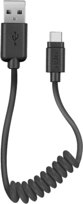 Cabo USB-A para USB-C SBS TECABLETYPCSK (Preto)