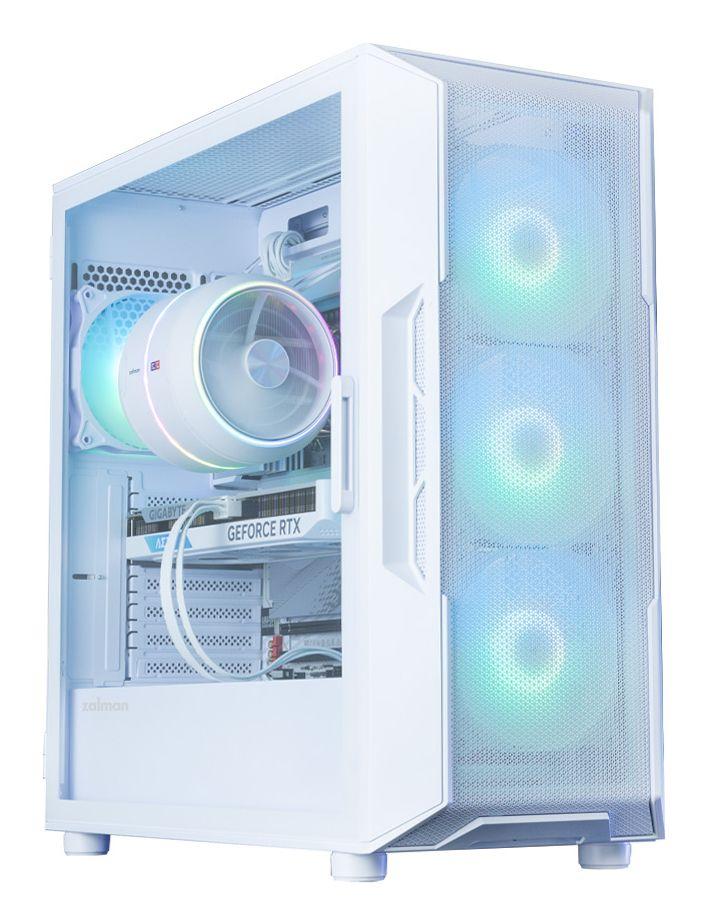 Caixa PC ZALMAN i3 NEO ARGB V2 (ATX, Mini-ITX - Midi Tower - Plástico, aço, vidro temperado - Branco)