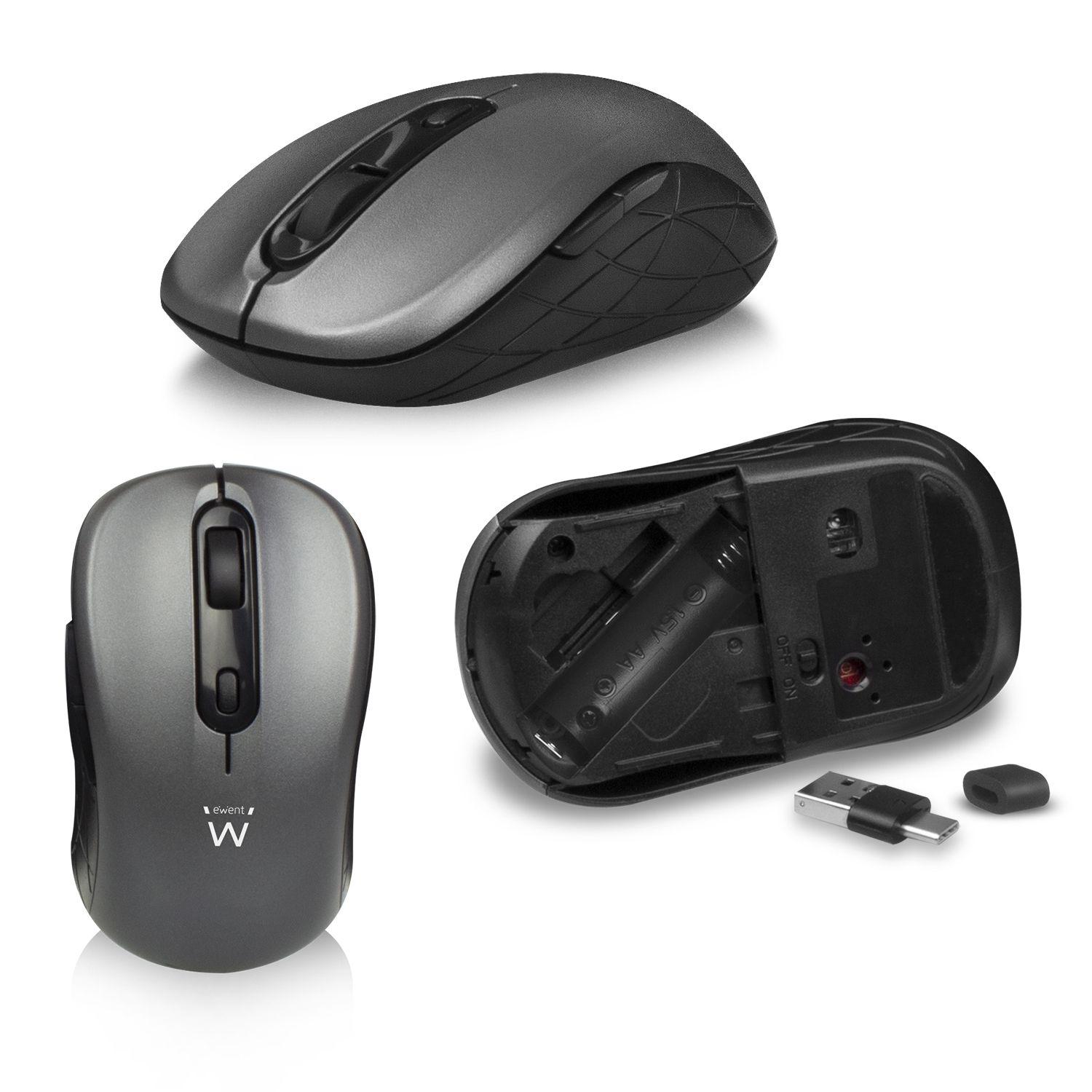 Conjunto de Teclado e Rato EWENT EW3272 (Espanhol - Interruptor de membrana - Tamanho completo - Preto/Cinza), miniatura 2