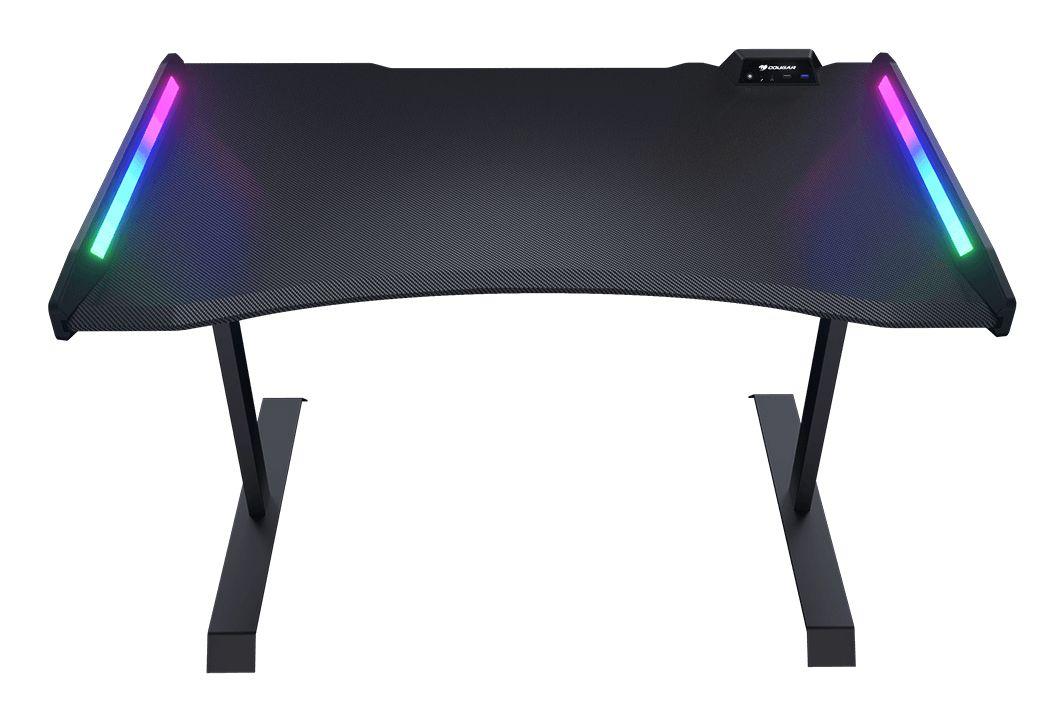 Secretária Gaming COUGAR Mars 150 (150 kg - Forma retangular - Multicor - Preto)