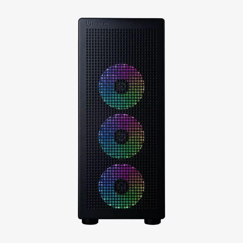 Caixa PC Gaming HIDITEC H1 AIR (ATX, ITX, micro ATX - ATX, micro ATX, Mini-ITX - Aço, vidro temperado - Preto) — miniatura 3